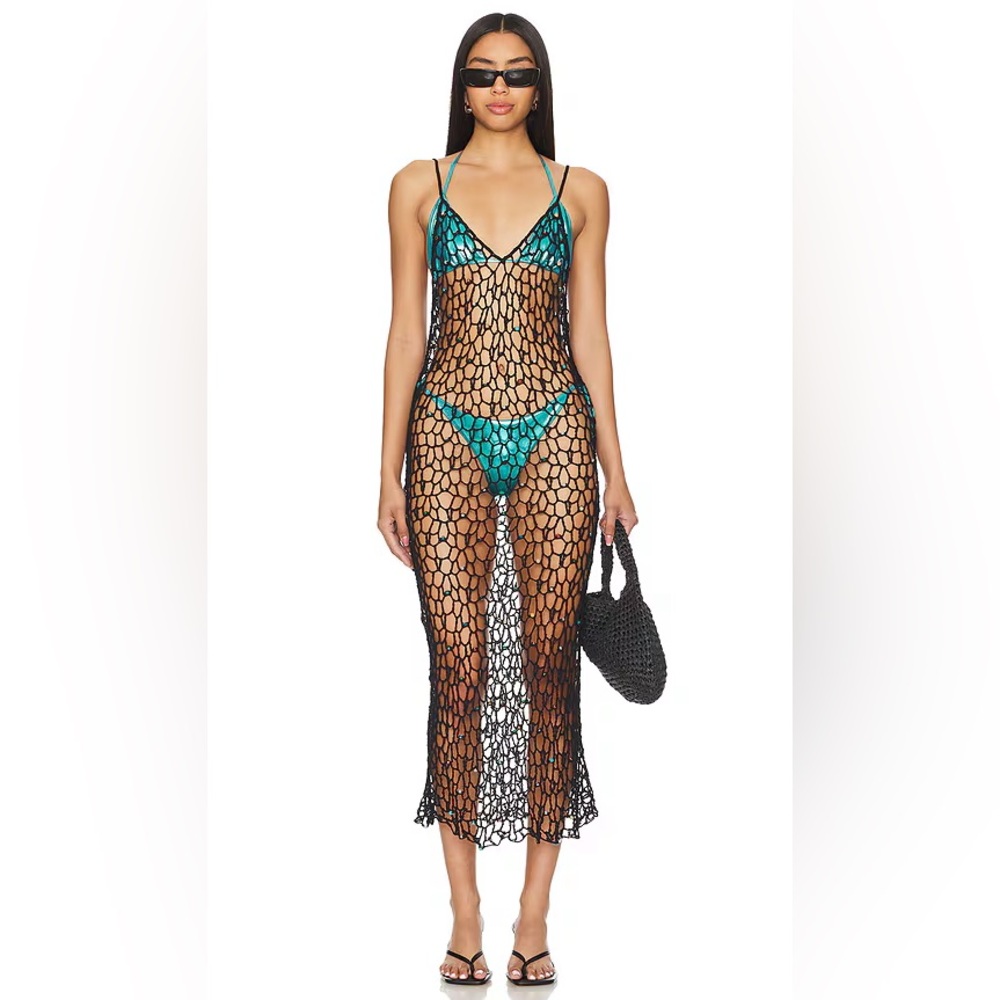 NWOT Indah Aries beaded coverup dress